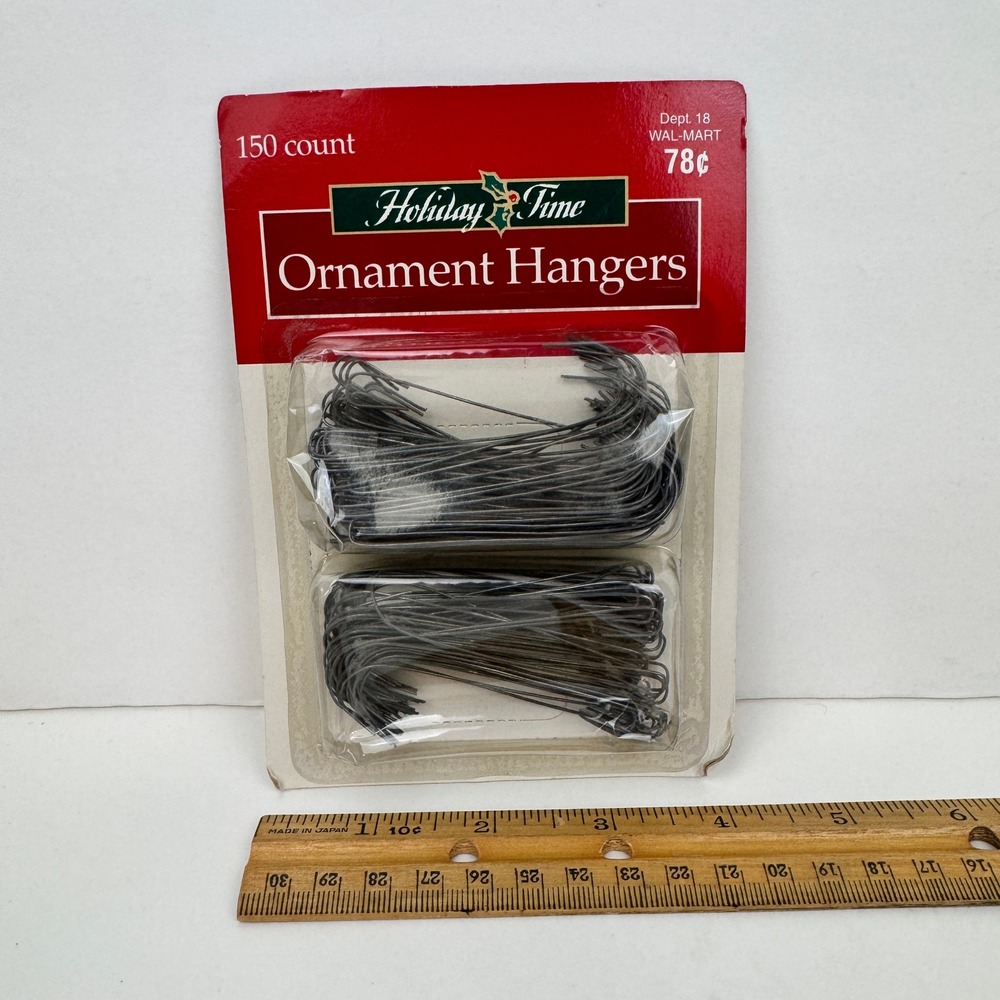 Sealed 150 Vtg Christmas Holiday Time Ornament Hangers Metal Walmart Made Taiwan